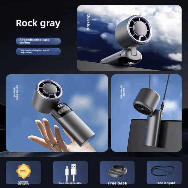 Folding refrigeration high-speed portable fan