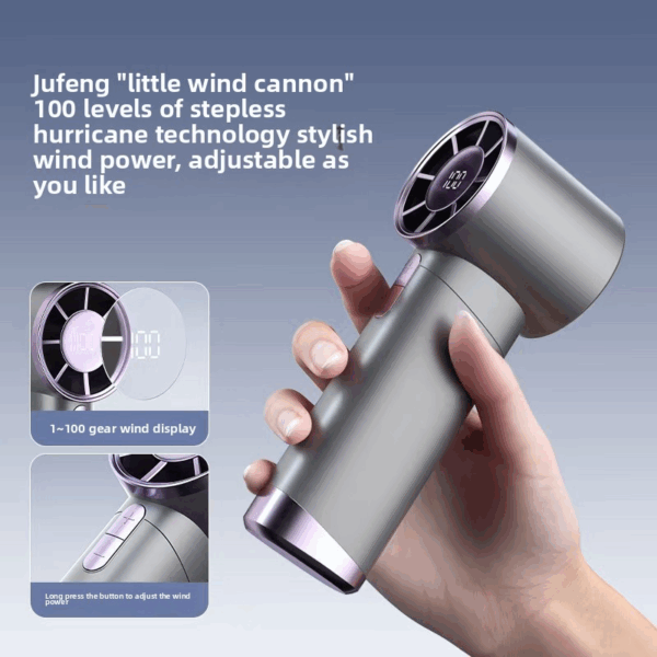 New handheld fan with 100 levels of high-speed outdoor charging, mini portable USB small fan