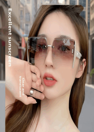 Advanced square frameless sunglasses