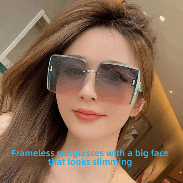 Advanced square frameless sunglasses