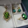 A set of pendants, earrings, and rings
