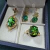 A set of pendants, earrings, and rings