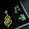 A set of pendants, earrings, and rings